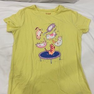 Cat & Jack Cats Jumping on a trampoline Tee Shirt